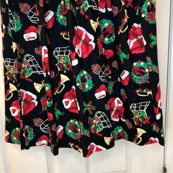 Vintage The Eagle’s Eye Christmas-print cotton maxi skirt, small - Picture 5 of 8